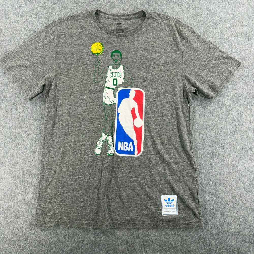 Adidas Originals NBA Boston Celtics T-Shirt Mens Large Gray Graphic Tee